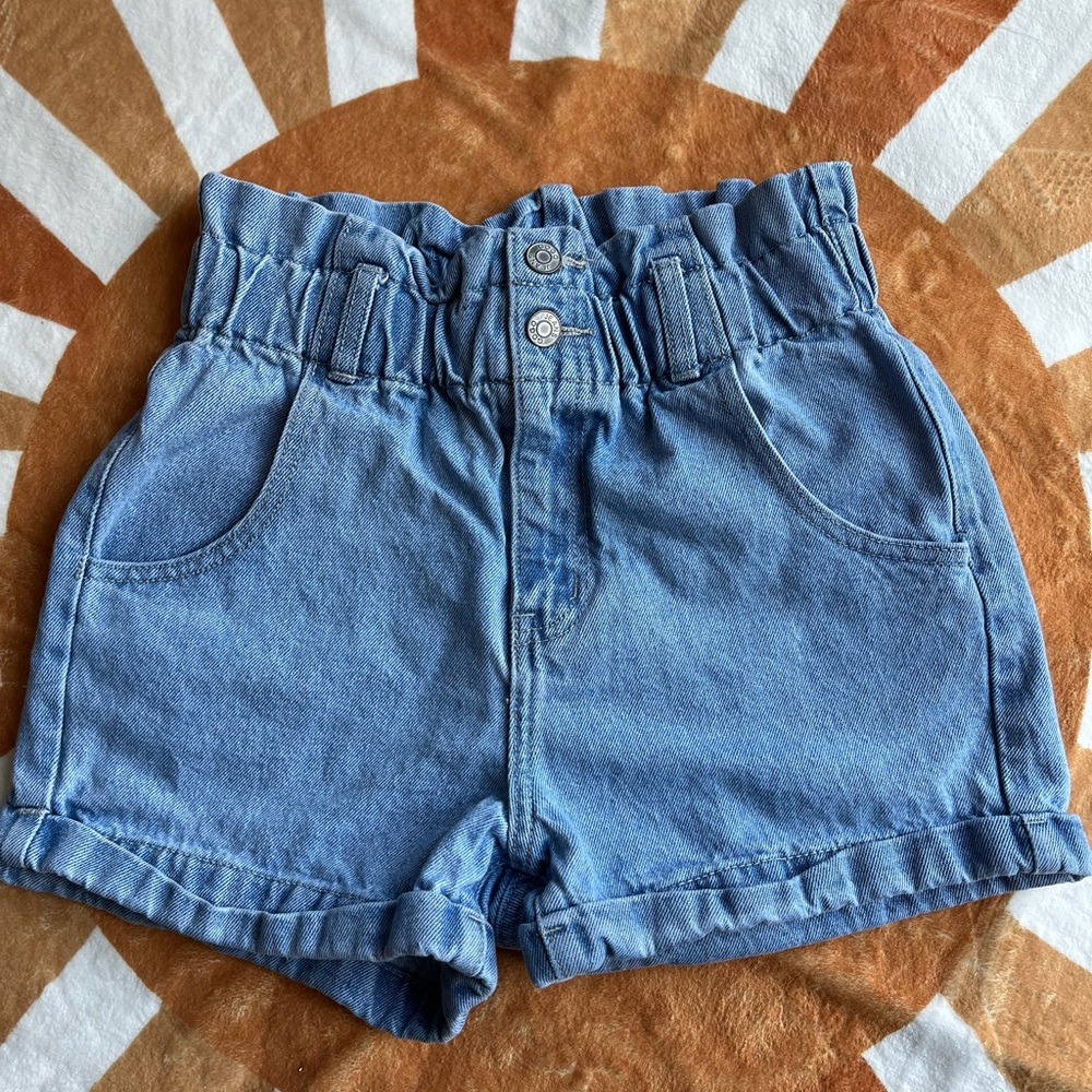 GOGO Light Blue Women’s High-Waist Denim Shorts